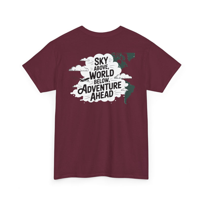 Unisex Heavy Cotton Tee: "sky above world below" T-Shirt