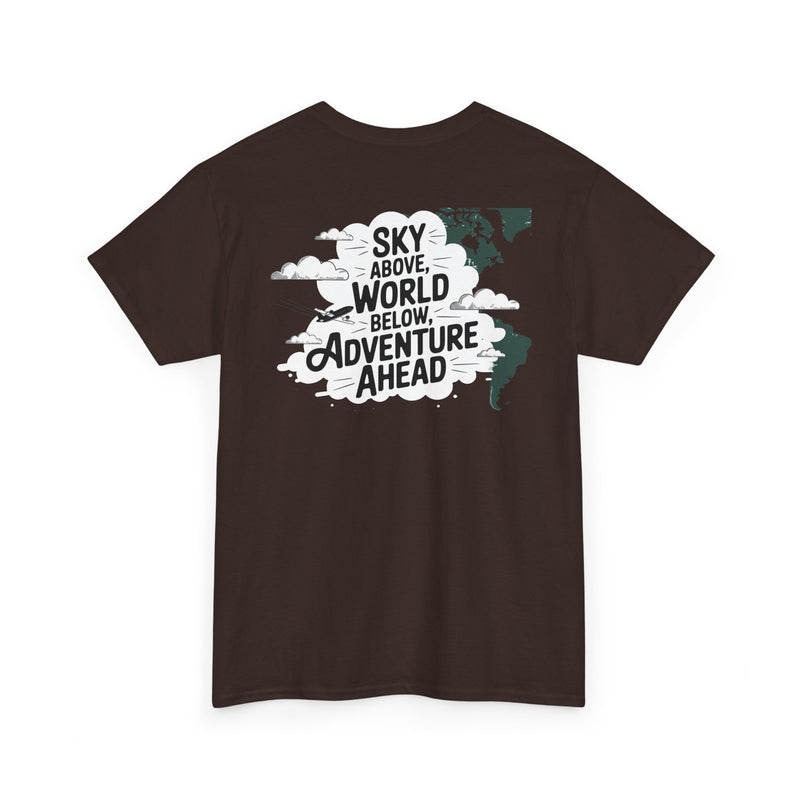 Unisex Heavy Cotton Tee: "sky above world below" T-Shirt