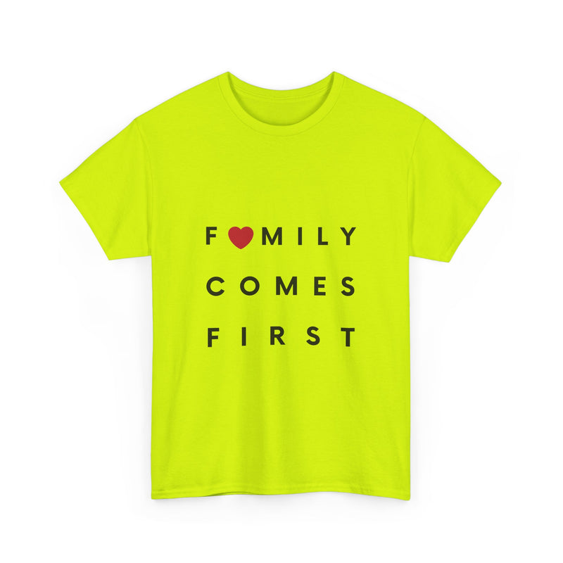 Family Comes First Unisex Heavy Cotton Tee