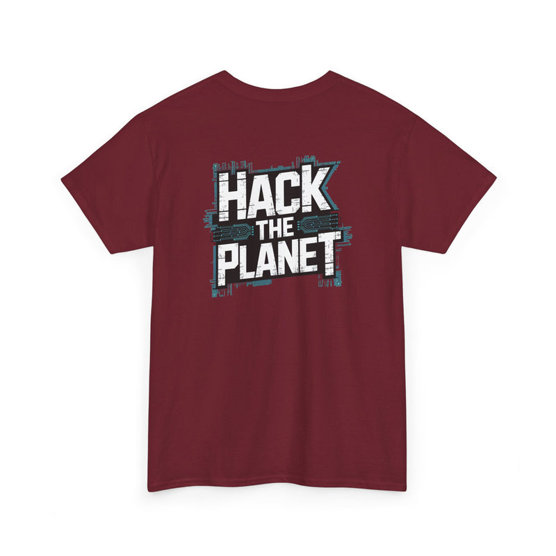 Unisex Heavy Cotton Tee: "Hack the Planet" - T-Shirt
