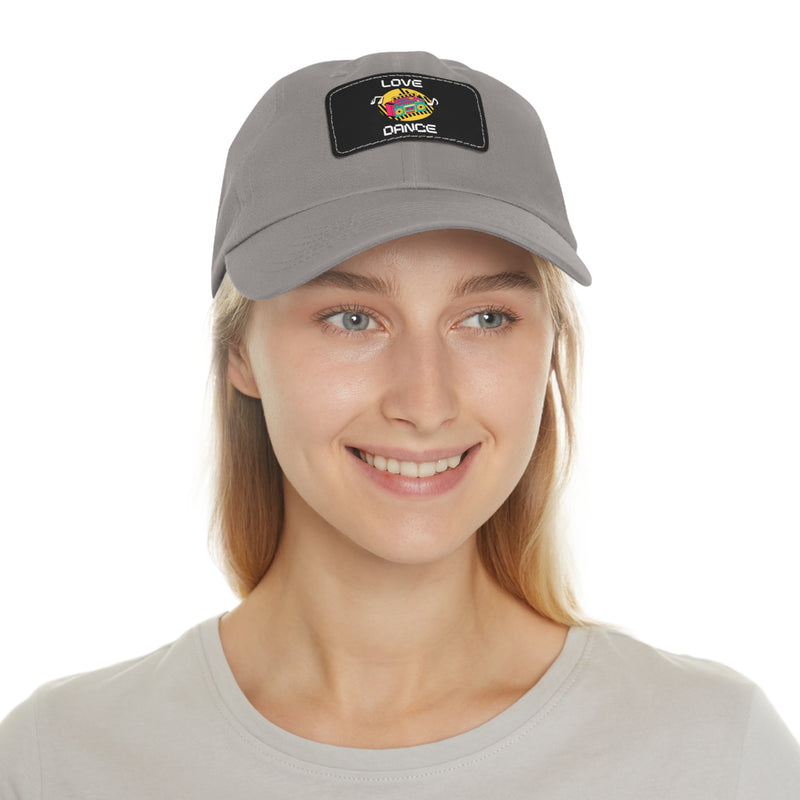 Love Dance Dad Hat with Leather Patch - Casual Style for Dance Lovers