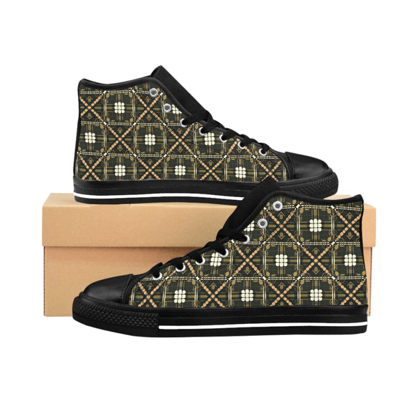 Men's Classic Sneakers - Trendy Plaid Design for Everyday Style