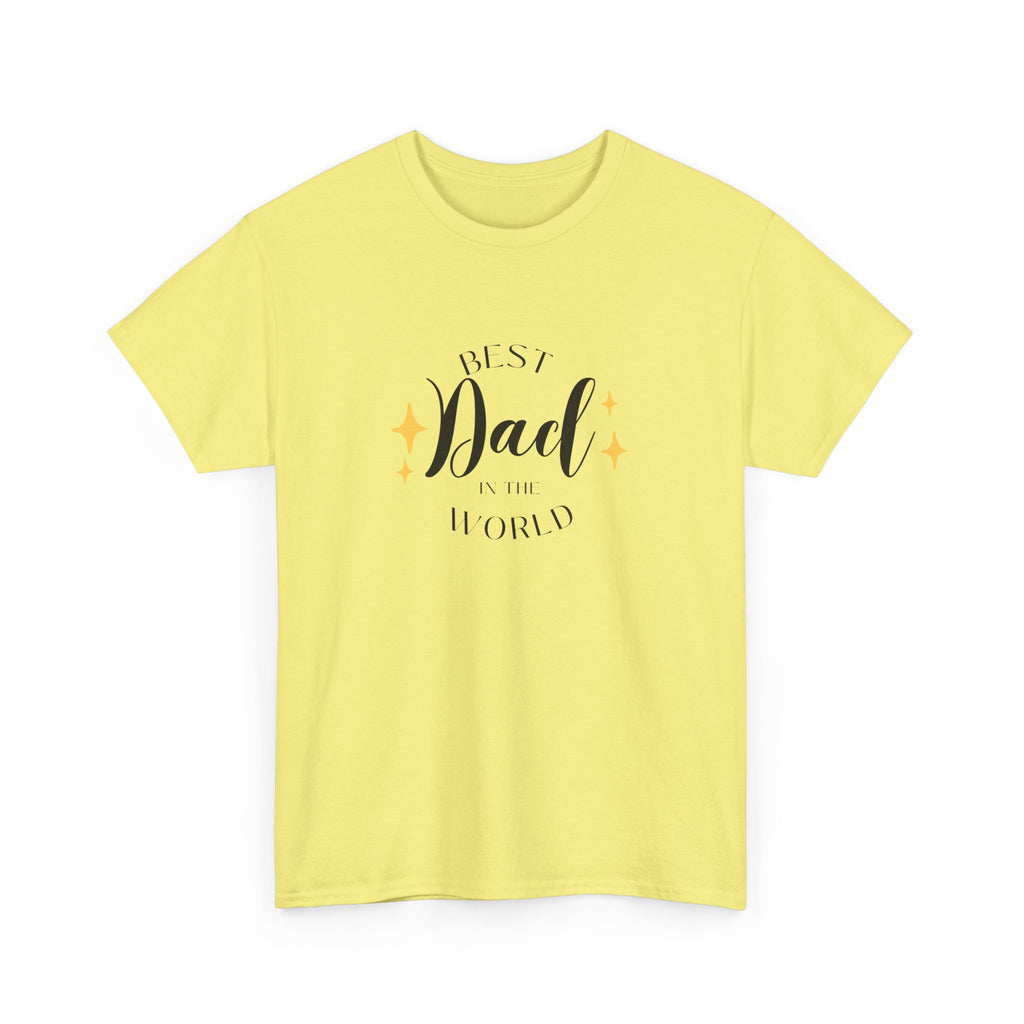 Best Dad Heavy Cotton Tee - Perfect Gift for Father's Day