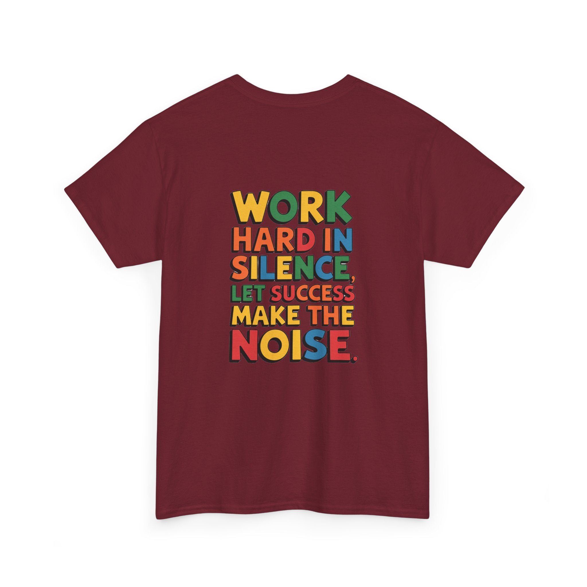 Work hard in Silence Unisex Heavy Cotton Tee for Everyday Style