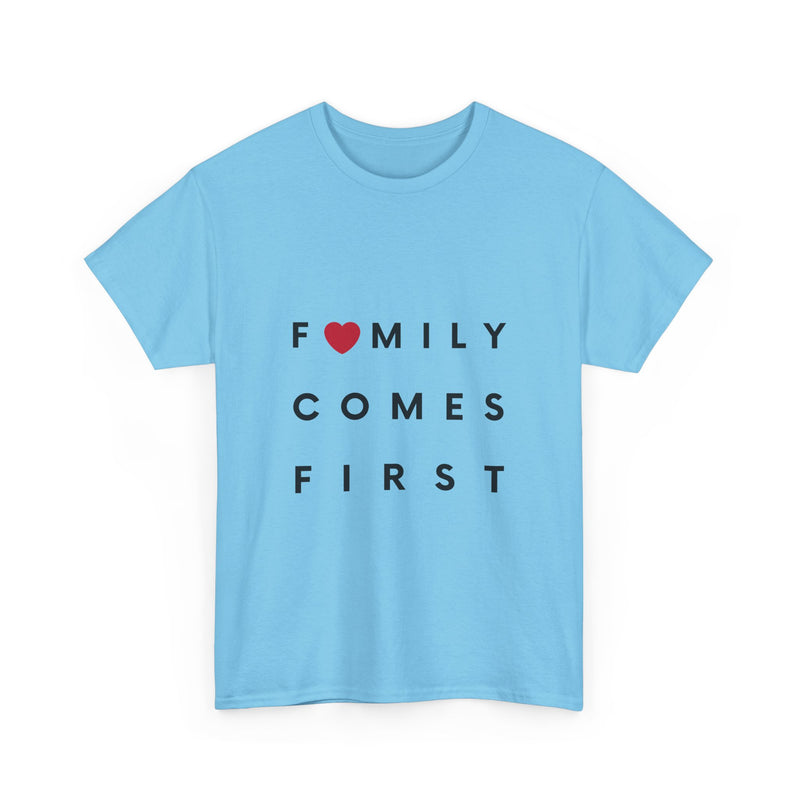 Family Comes First Unisex Heavy Cotton Tee