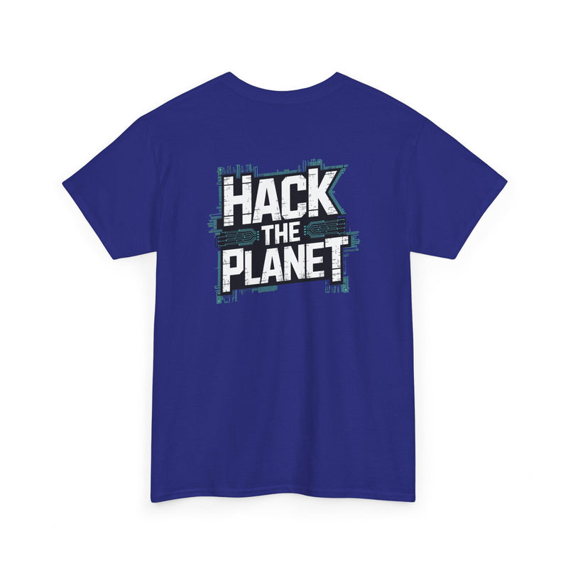 Unisex Heavy Cotton Tee: "Hack the Planet" - T-Shirt