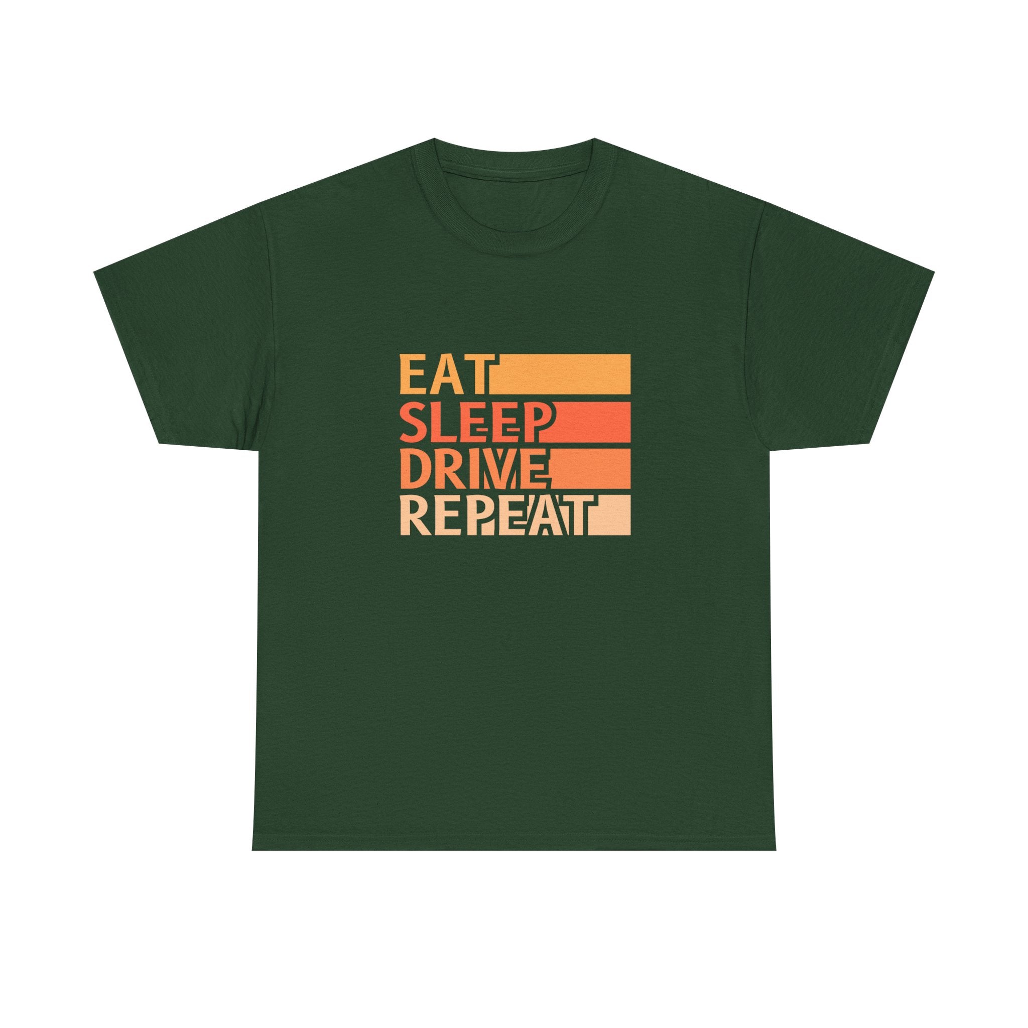 Eat Sleep Drive Repeat Unisex Heavy Cotton Tee - Perfect for Car Enthusiasts