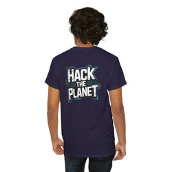 Unisex Heavy Cotton Tee: "Hack the Planet" - T-Shirt