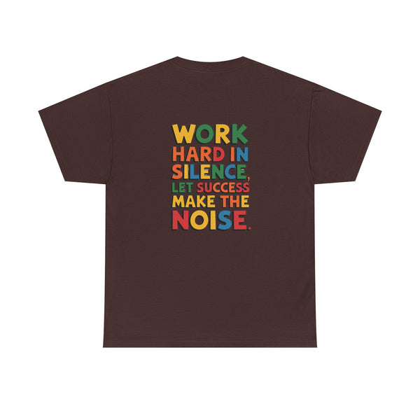 Work hard in Silence Unisex Heavy Cotton Tee for Everyday Style