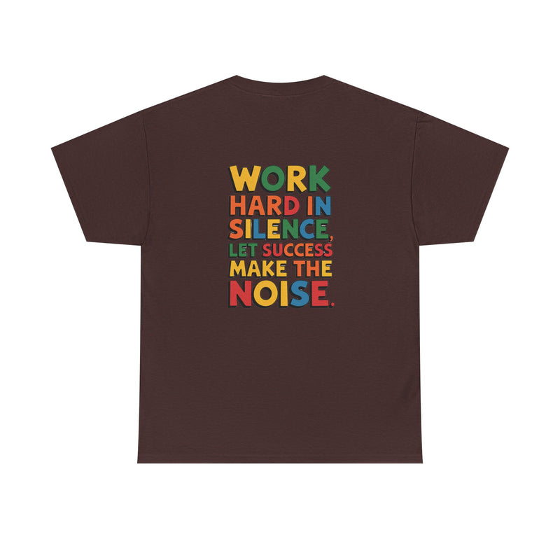 Work hard in Silence Unisex Heavy Cotton Tee for Everyday Style