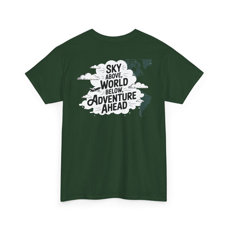 Unisex Heavy Cotton Tee: "sky above world below" T-Shirt