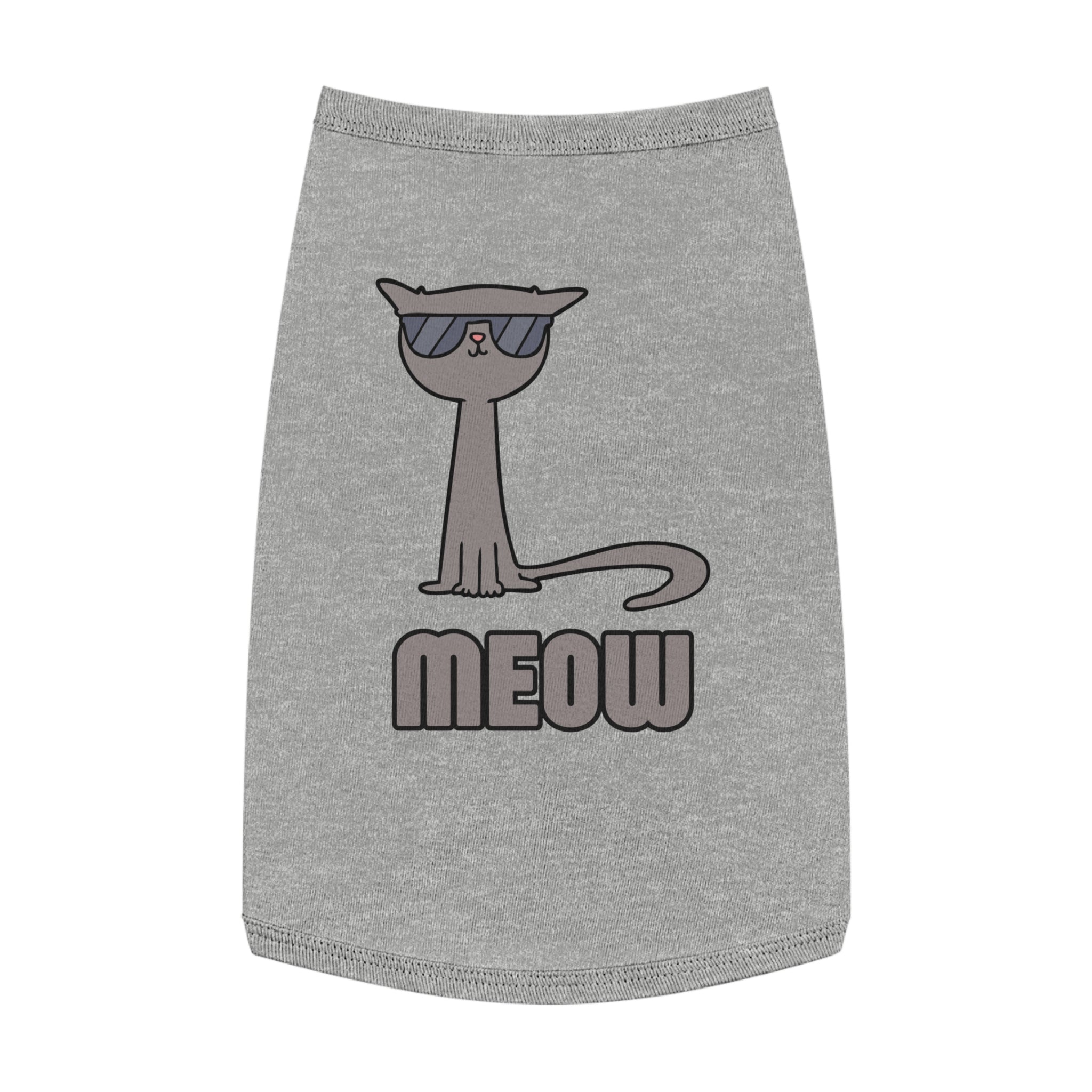 Cool Cat Pet Tank Top - Fun Meow Design for Stylish Pets
