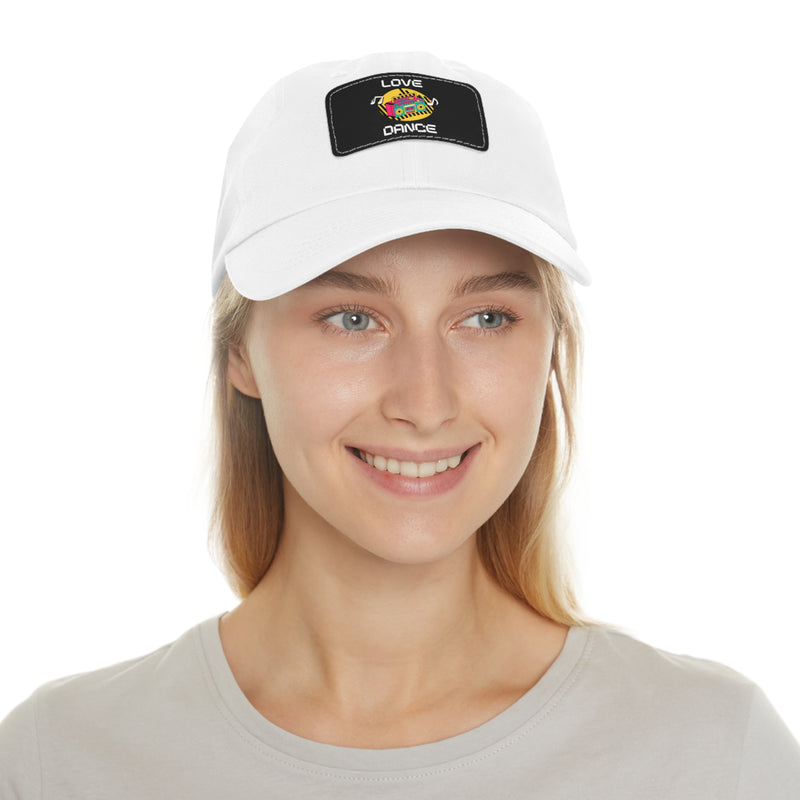 Love Dance Dad Hat with Leather Patch - Casual Style for Dance Lovers