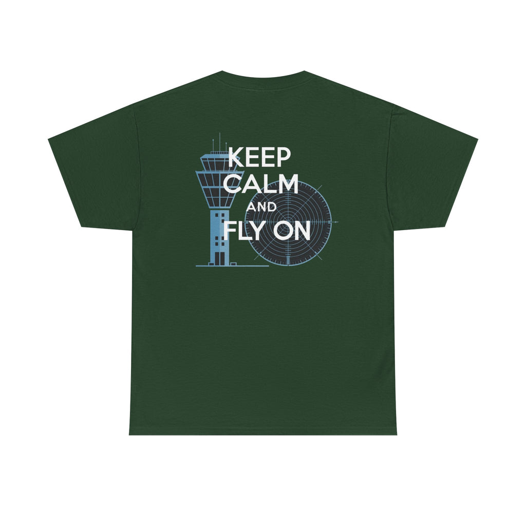 Keep Calm and Fly On Unisex Heavy Cotton Tee