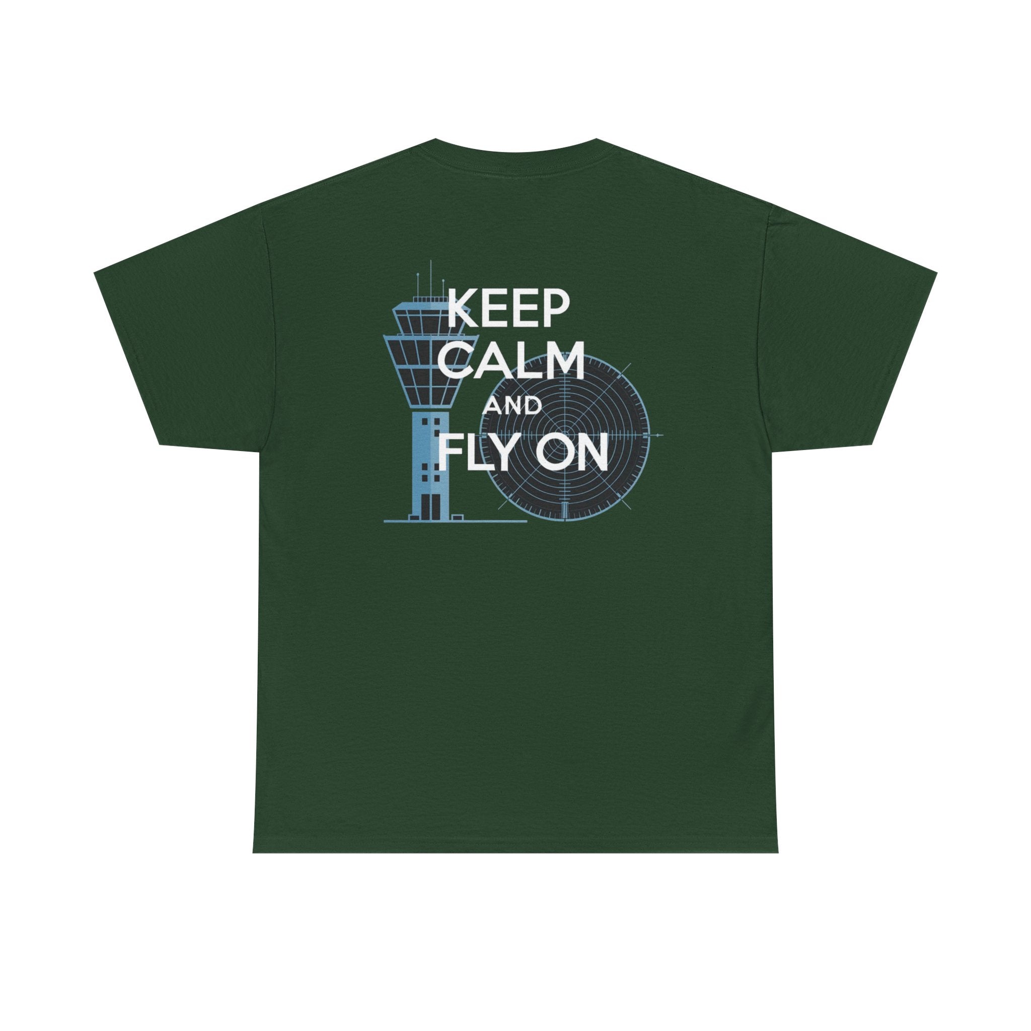 Keep Calm and Fly On Unisex Heavy Cotton Tee