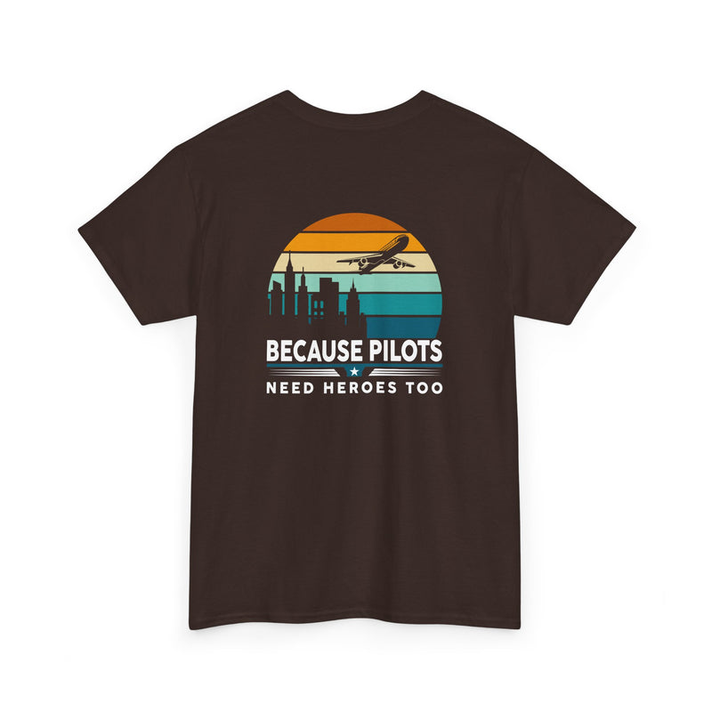 Unisex Heavy Cotton Tee - Maintenance & Pilots Design | Perfect Gift for Aviation Enthusiasts