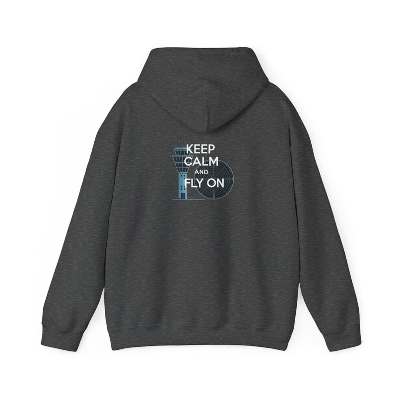 Keep Calm and Fly On  Unisex Heavy Blend™ Hooded Sweatshirt