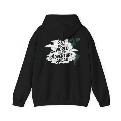 Unisex Heavy Blend™ Hooded Sweatshirt Sky above world below
