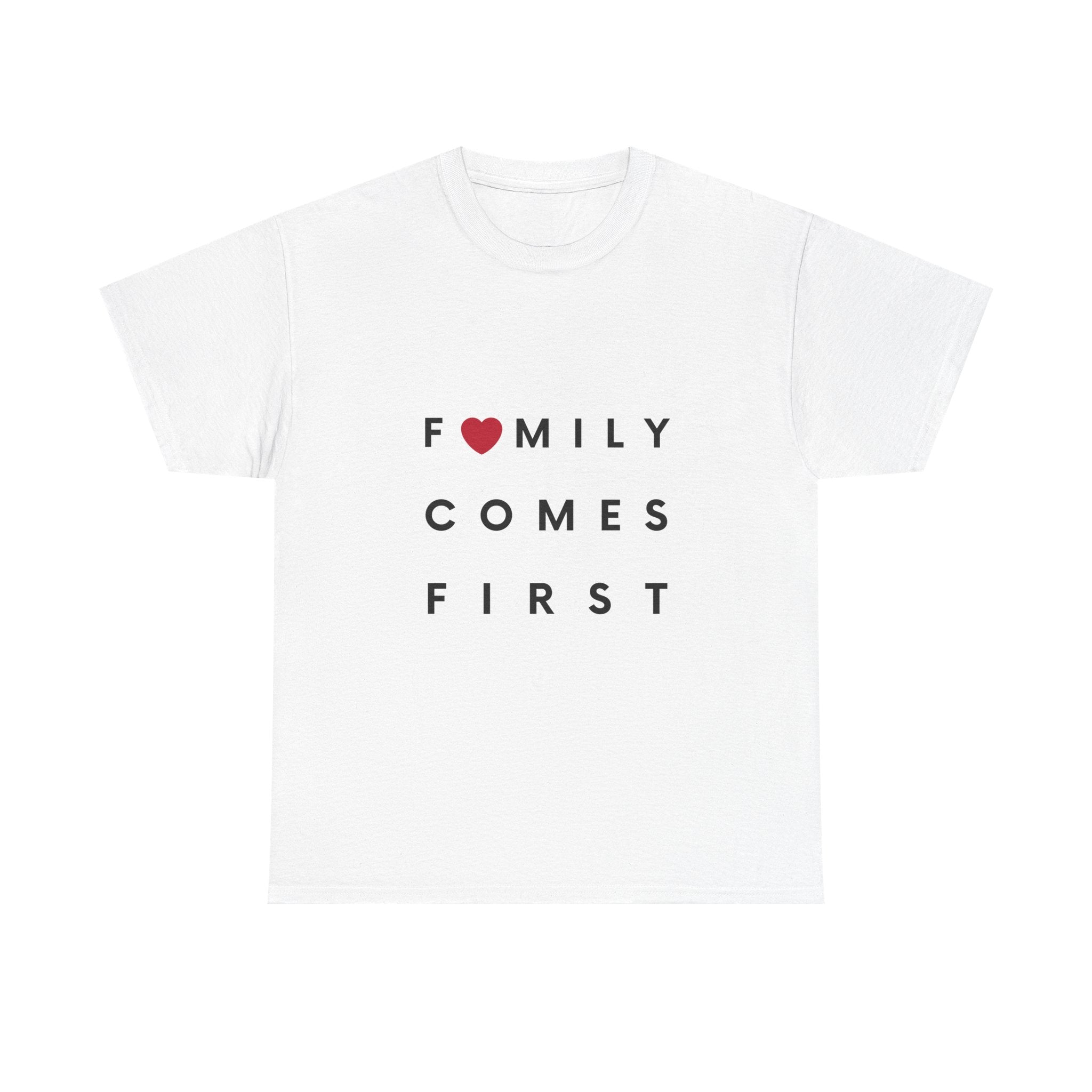 Family Comes First Unisex Heavy Cotton Tee