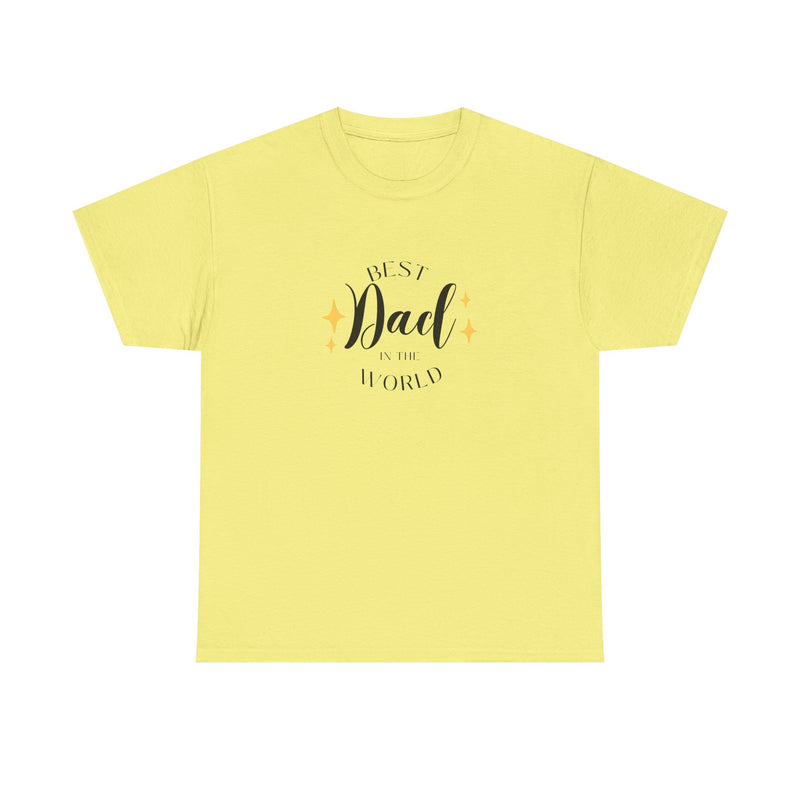 Best Dad Heavy Cotton Tee - Perfect Gift for Father's Day
