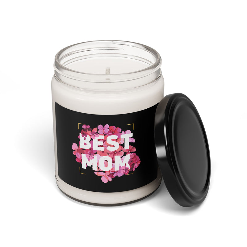 Best Mom Scented Soy Candle - 9oz Floral Gift for Mother's Day