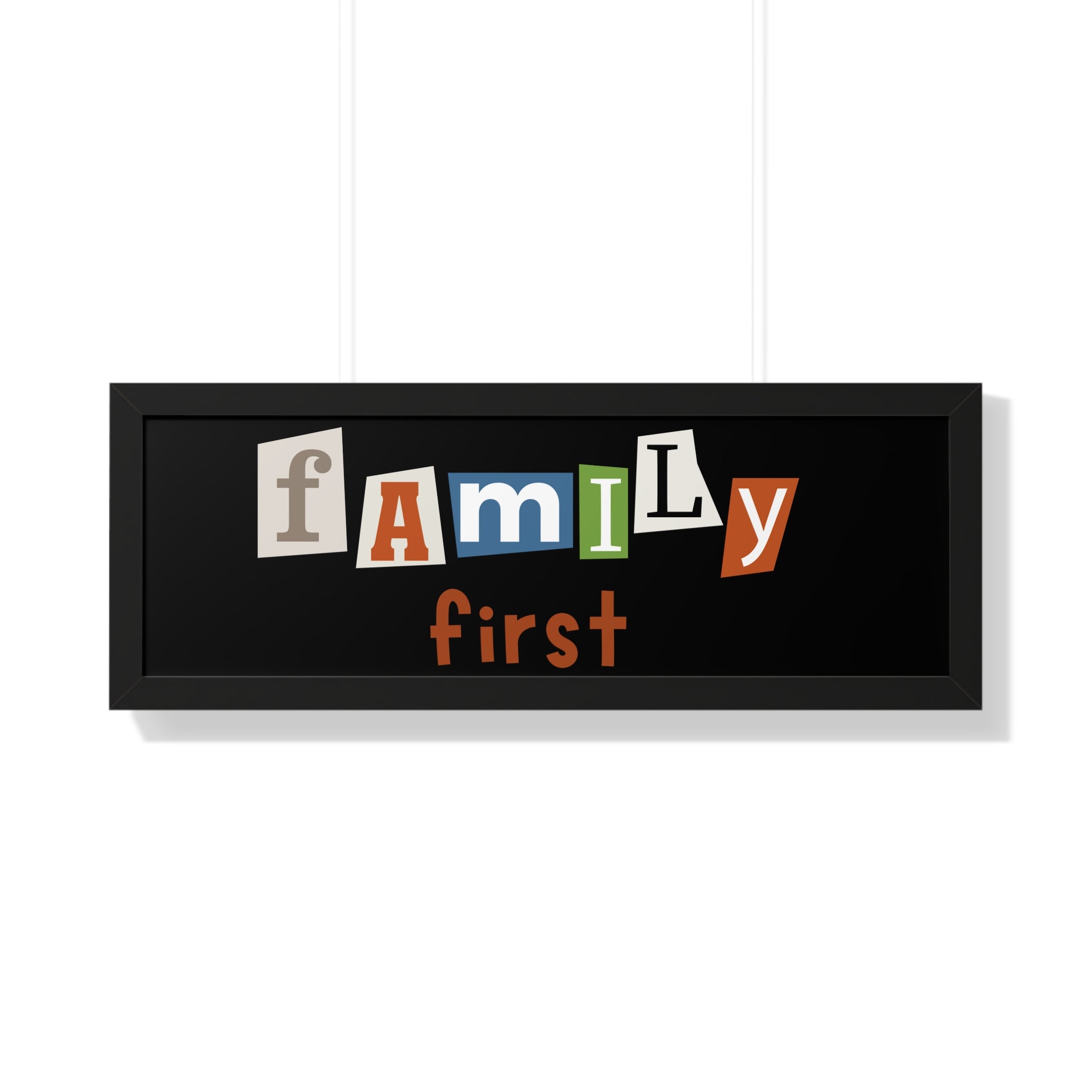 Family First Framed Poster - Modern Wall Art for Home Decor