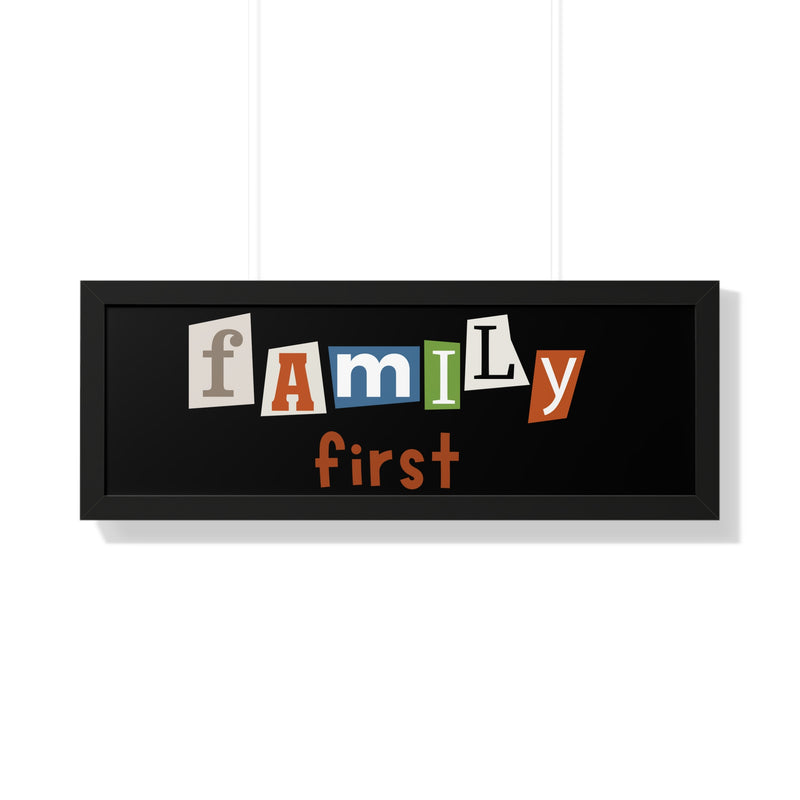 Family First Framed Poster - Modern Wall Art for Home Decor