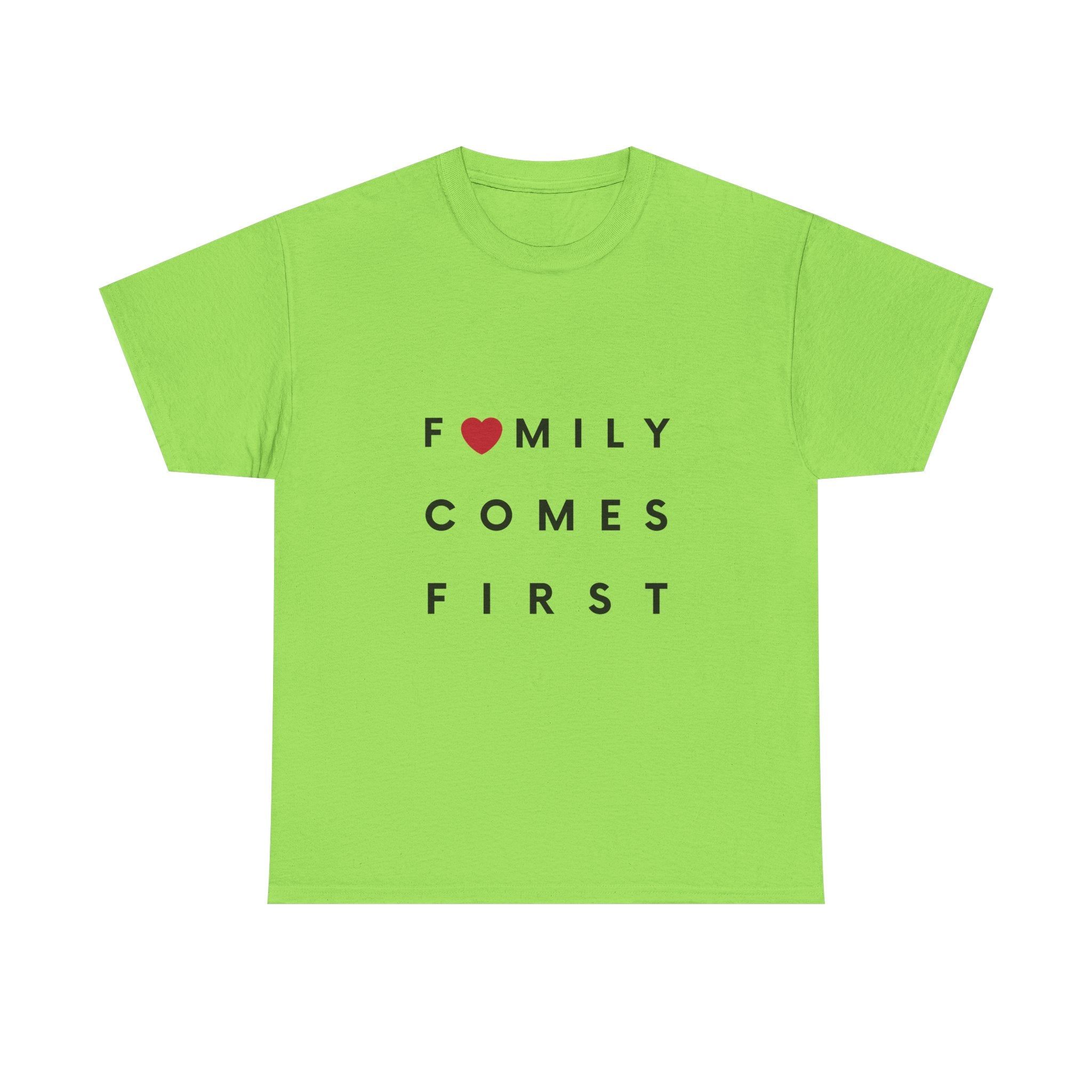 Family Comes First Unisex Heavy Cotton Tee