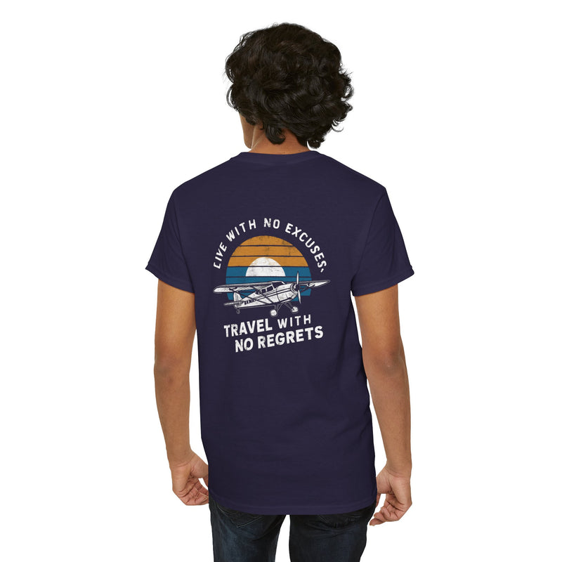 Unisex Heavy Cotton Tee: "Live with no excuse" - T-Shirt