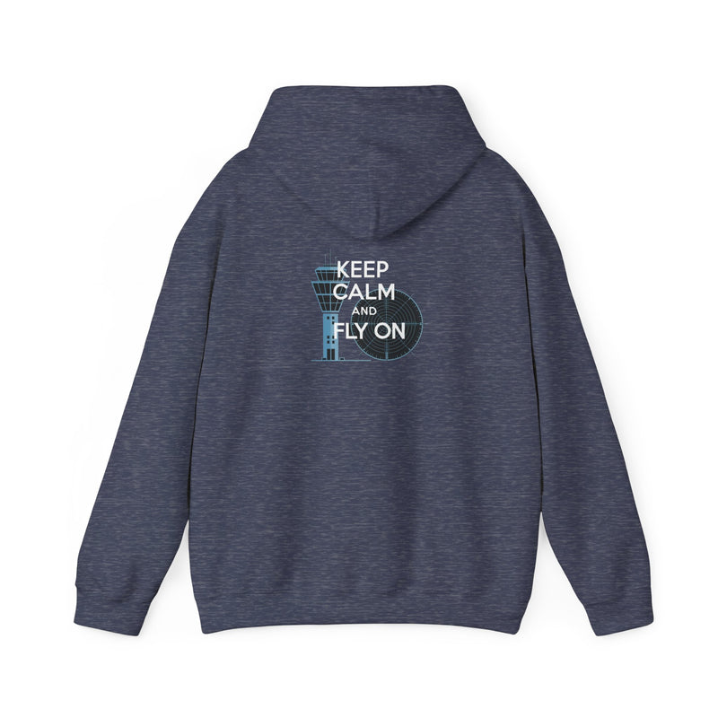 Keep Calm and Fly On  Unisex Heavy Blend™ Hooded Sweatshirt