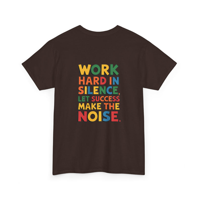 Work hard in Silence Unisex Heavy Cotton Tee for Everyday Style