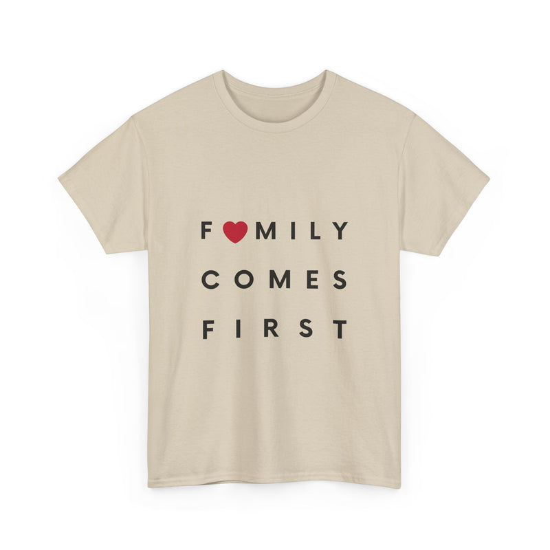Family Comes First Unisex Heavy Cotton Tee