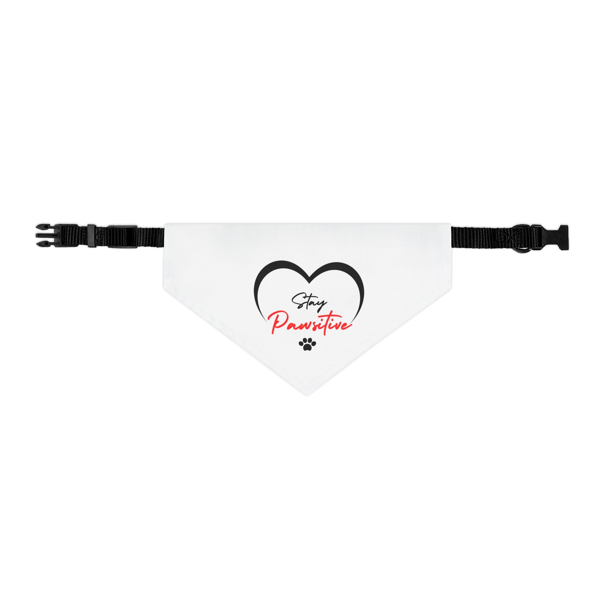 Stay Paw-sitive Pet Bandana Collar - Cute Dog Accessory for Positive Vibes