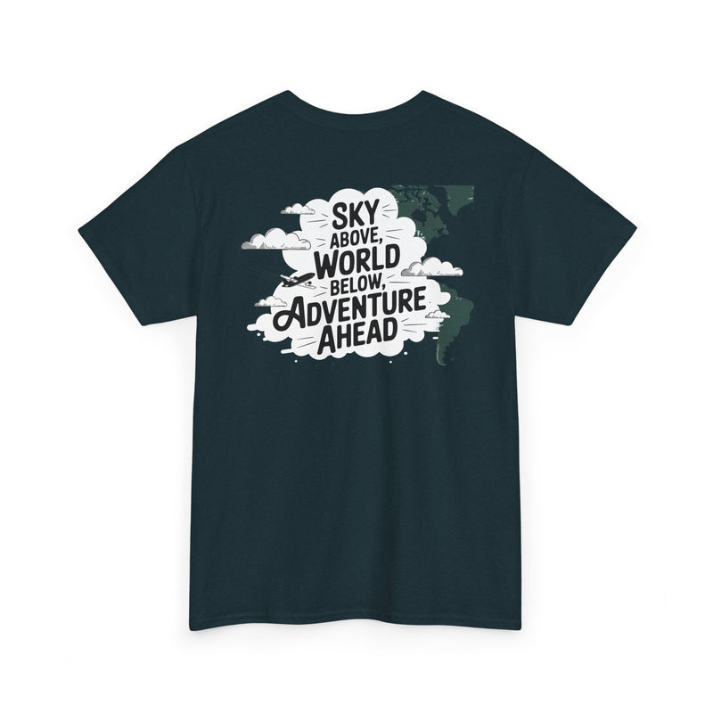 Unisex Heavy Cotton Tee: "sky above world below" T-Shirt