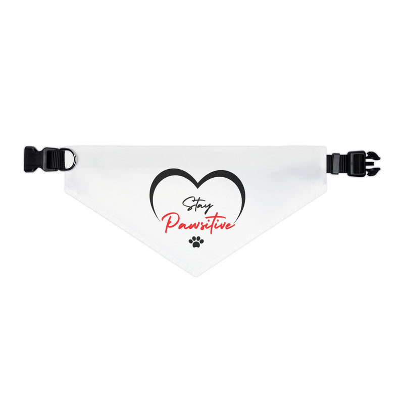 Stay Paw-sitive Pet Bandana Collar - Cute Dog Accessory for Positive Vibes