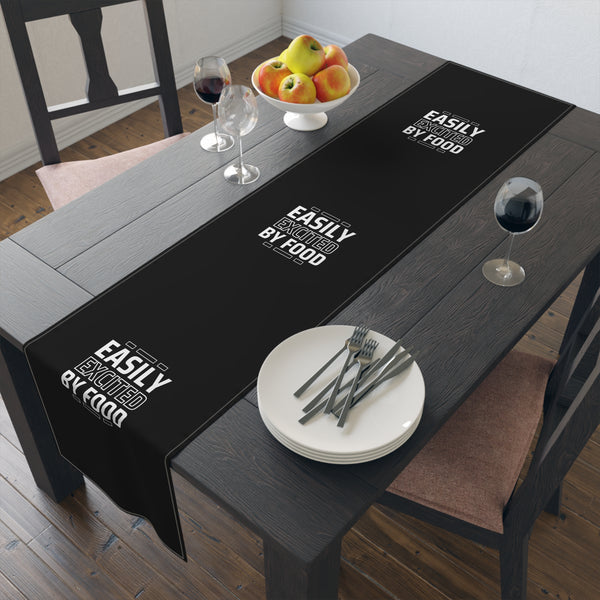 Excited by Food Table Runner - Perfect for Dining Celebrations and Home Decor