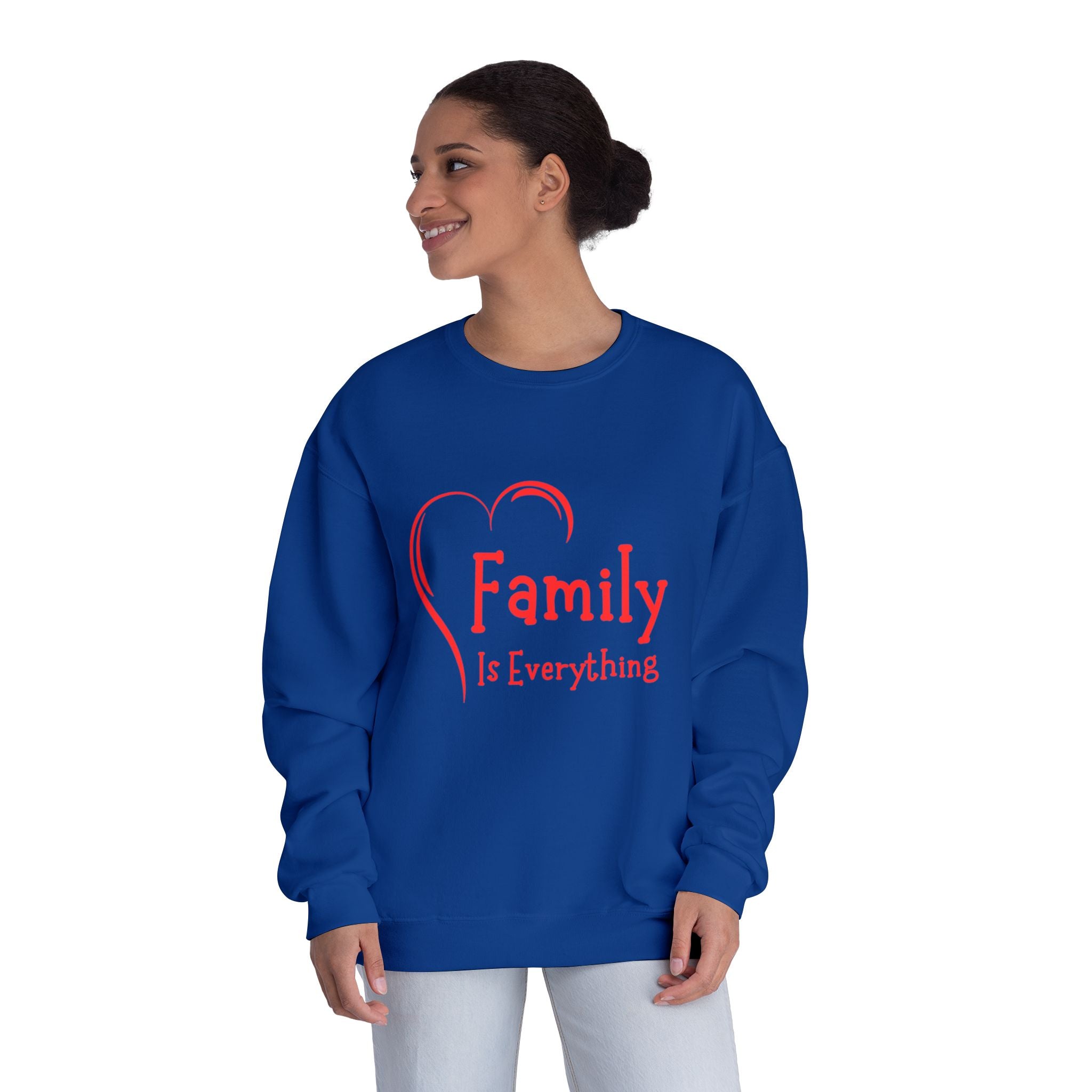 Family Is Everything Crewneck Sweatshirt - Unisex Casual Wear for Family Gatherings