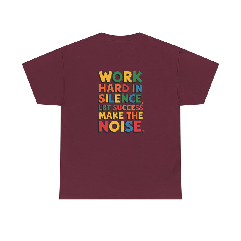 Work hard in Silence Unisex Heavy Cotton Tee for Everyday Style