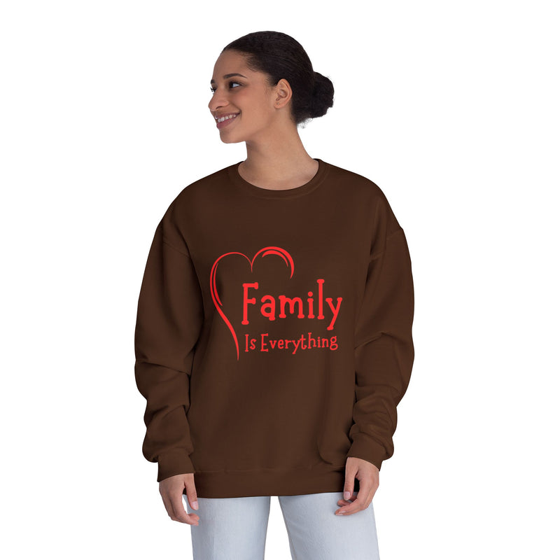 Family Is Everything Crewneck Sweatshirt - Unisex Casual Wear for Family Gatherings