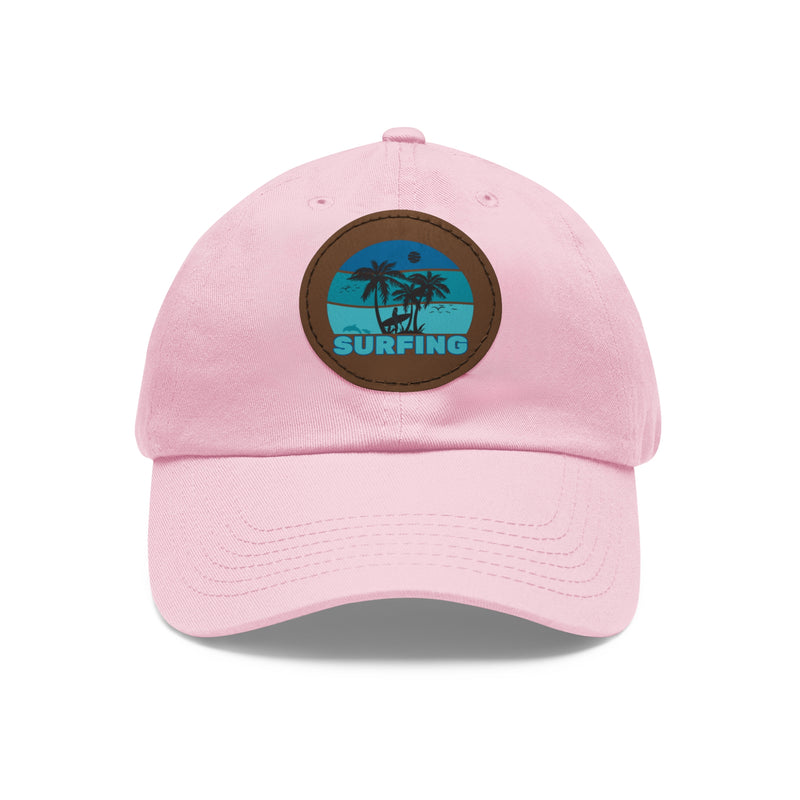 Surfing Dad Hat with Leather Patch - Casual Beach Style