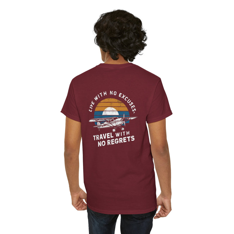 Unisex Heavy Cotton Tee: "Live with no excuse" - T-Shirt