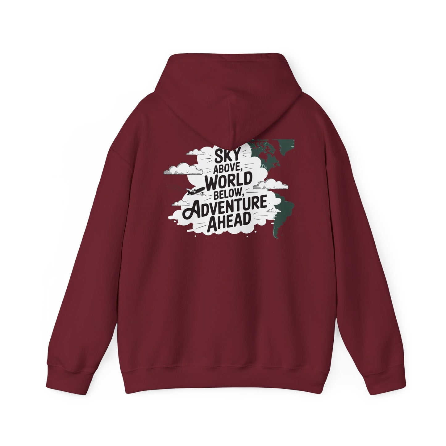 Unisex Heavy Blend™ Hooded Sweatshirt Sky above world below