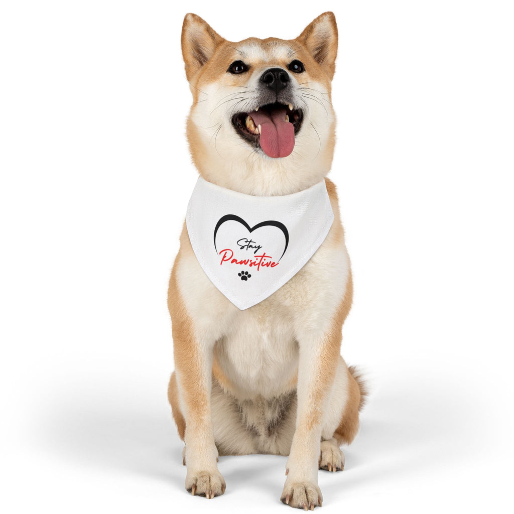 Stay Paw-sitive Pet Bandana Collar - Cute Dog Accessory for Positive Vibes