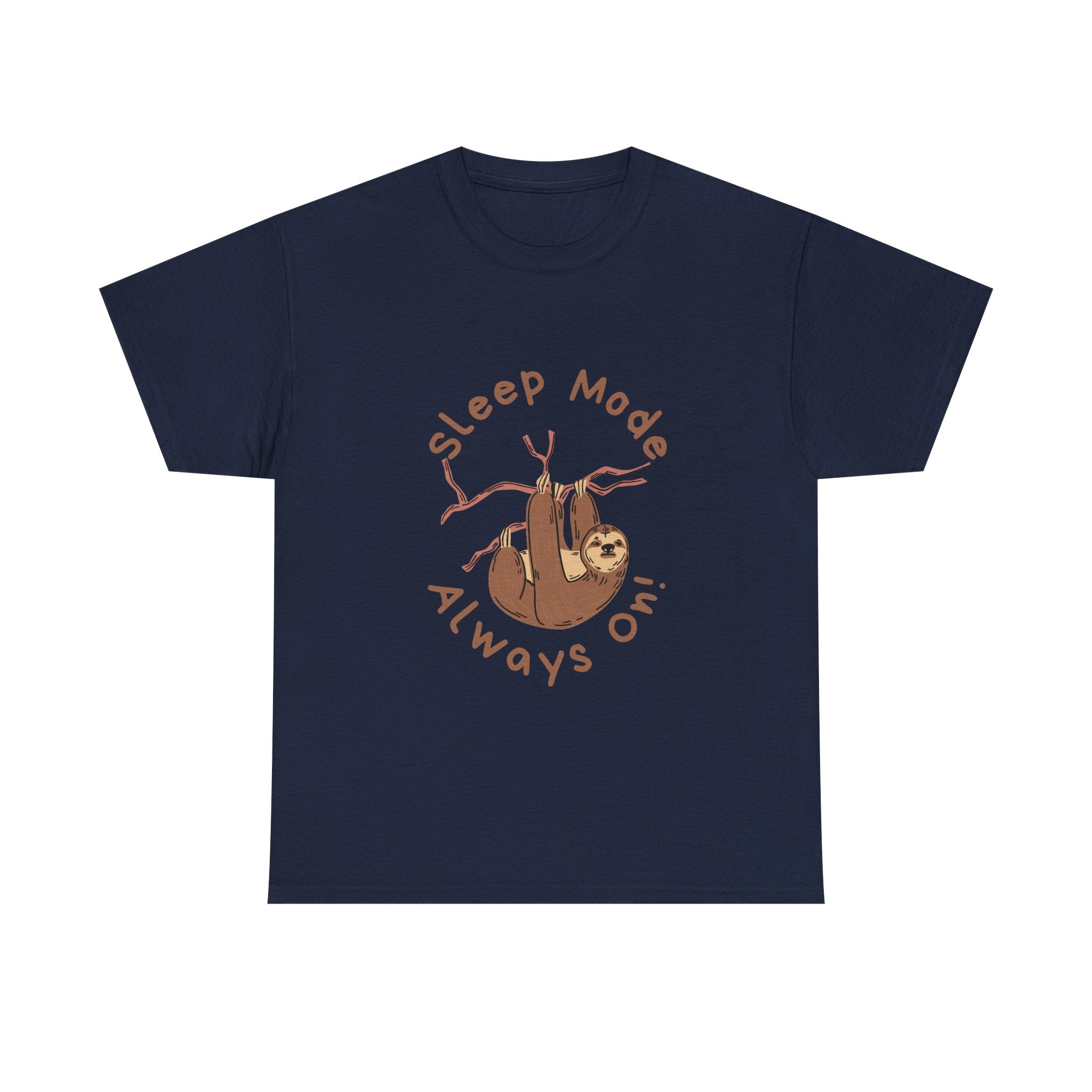 Sleep Mode Sloth Unisex Heavy Cotton Tee - Relaxed Fit T-Shirt