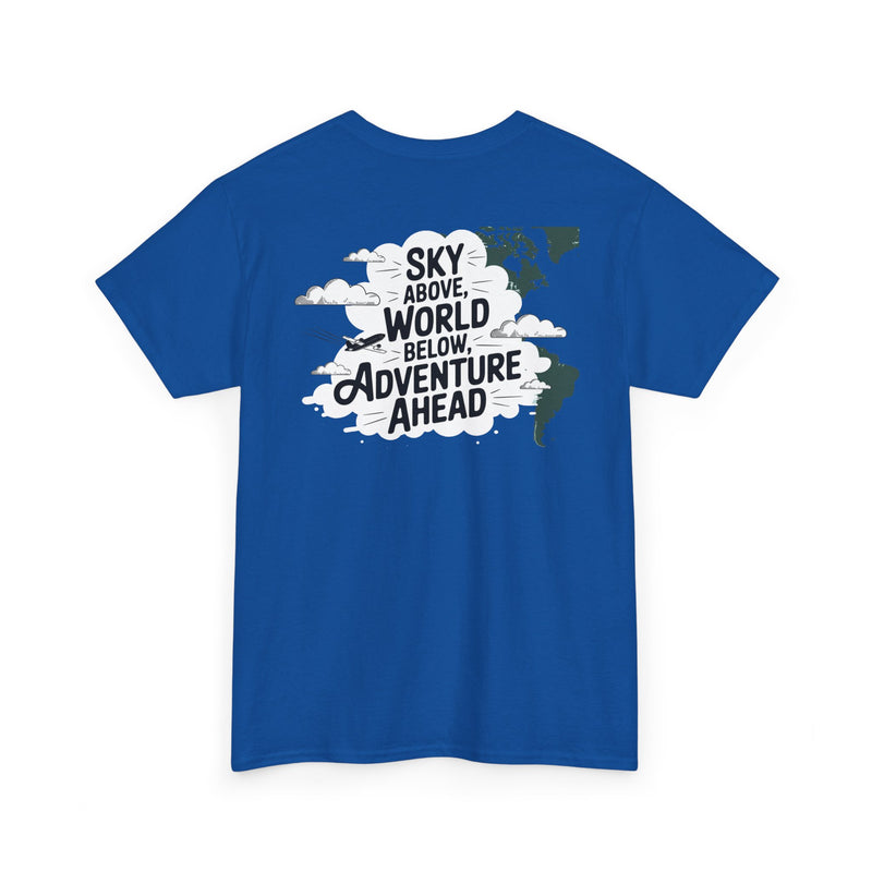 Unisex Heavy Cotton Tee: "sky above world below" T-Shirt