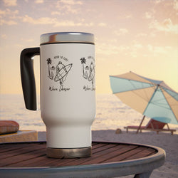 Tropical Island Stainless Steel Travel Mug with Handle - 14oz