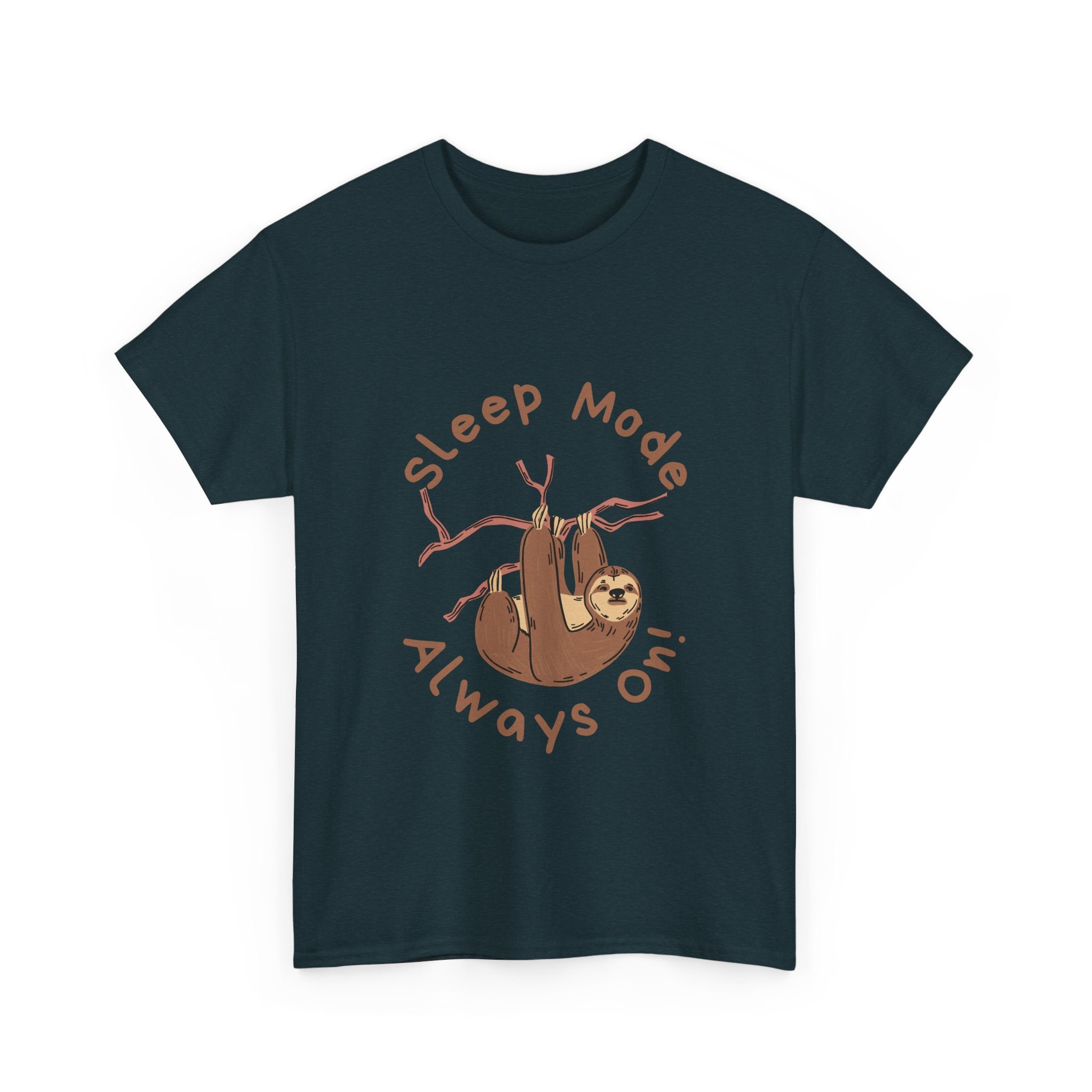 Sleep Mode Sloth Unisex Heavy Cotton Tee - Relaxed Fit T-Shirt