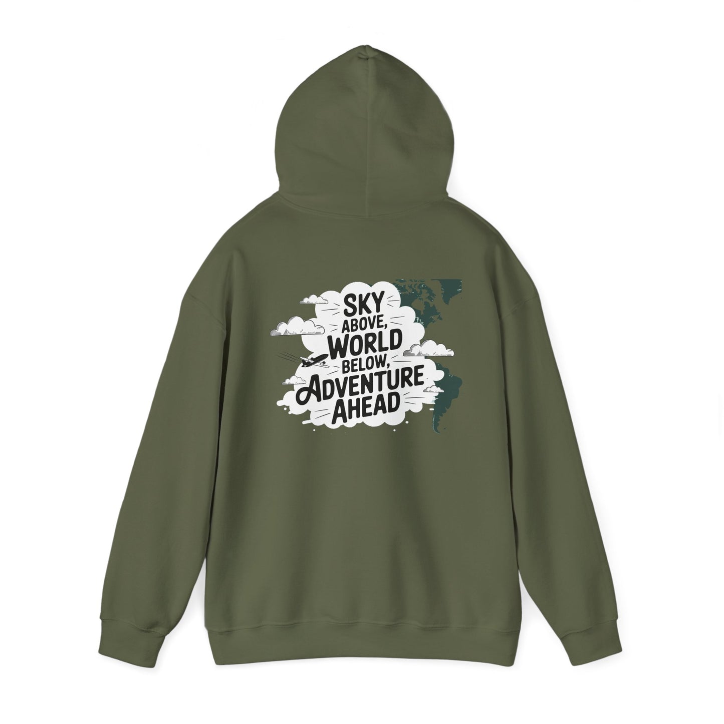 Unisex Heavy Blend™ Hooded Sweatshirt Sky above world below