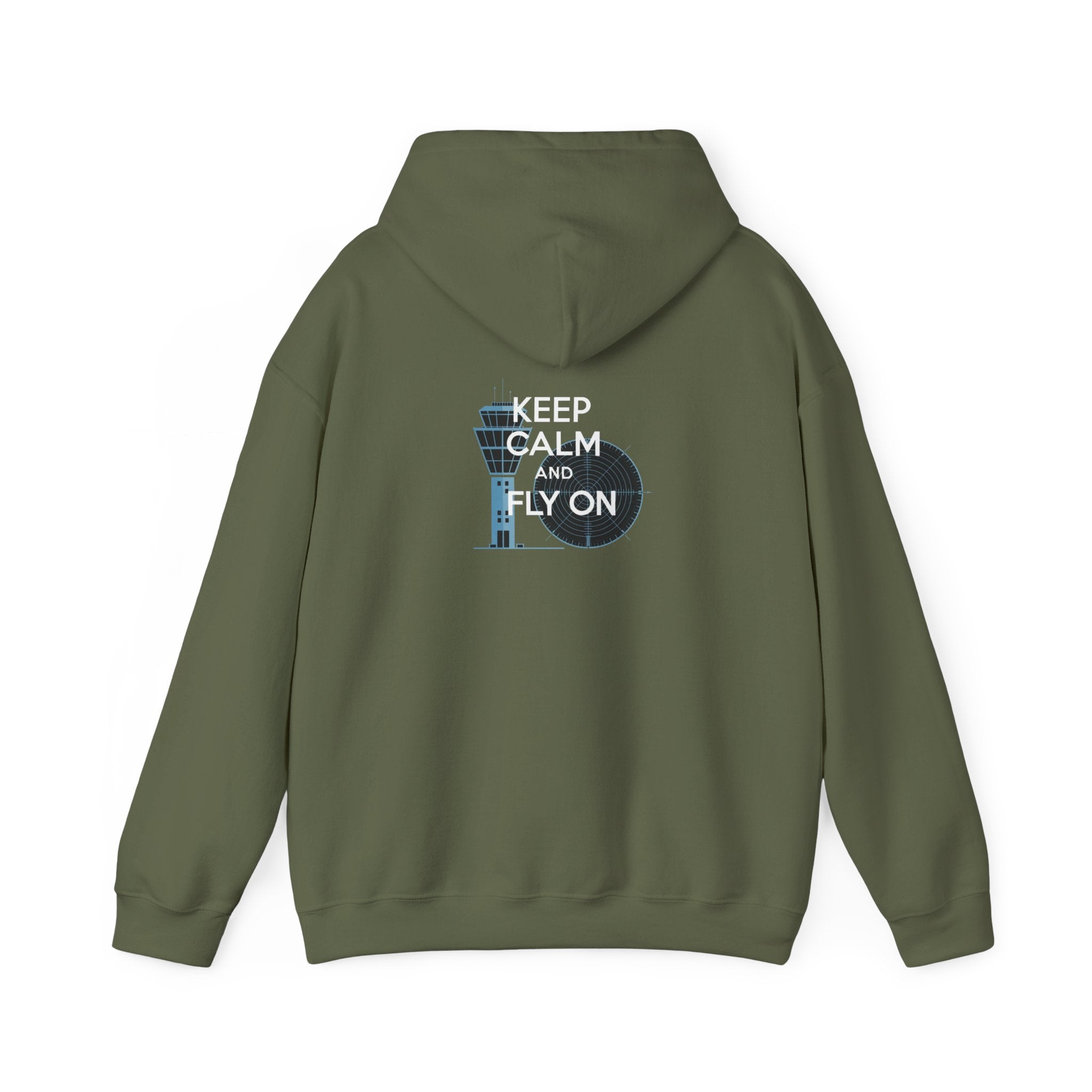 Keep Calm and Fly On  Unisex Heavy Blend™ Hooded Sweatshirt