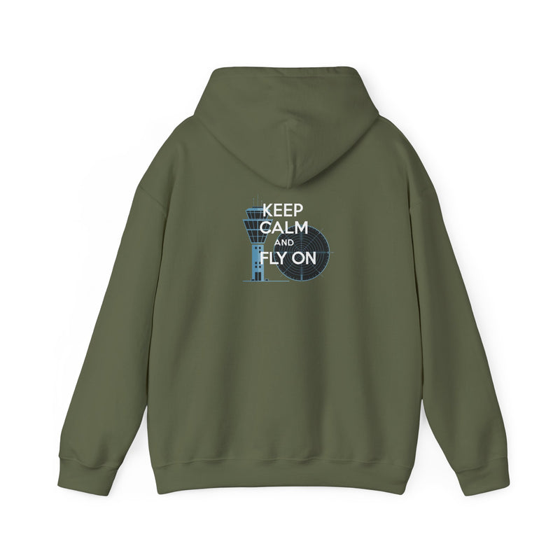 Keep Calm and Fly On  Unisex Heavy Blend™ Hooded Sweatshirt